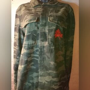 A Size L Camo Divided H&M Born Raised In New York SHOUT IT OUT LOUD CREW Jacket